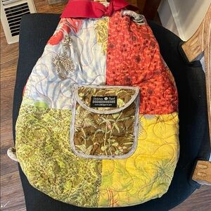 Stitches-Paint Multicolor Patchwork Quilted Backpack